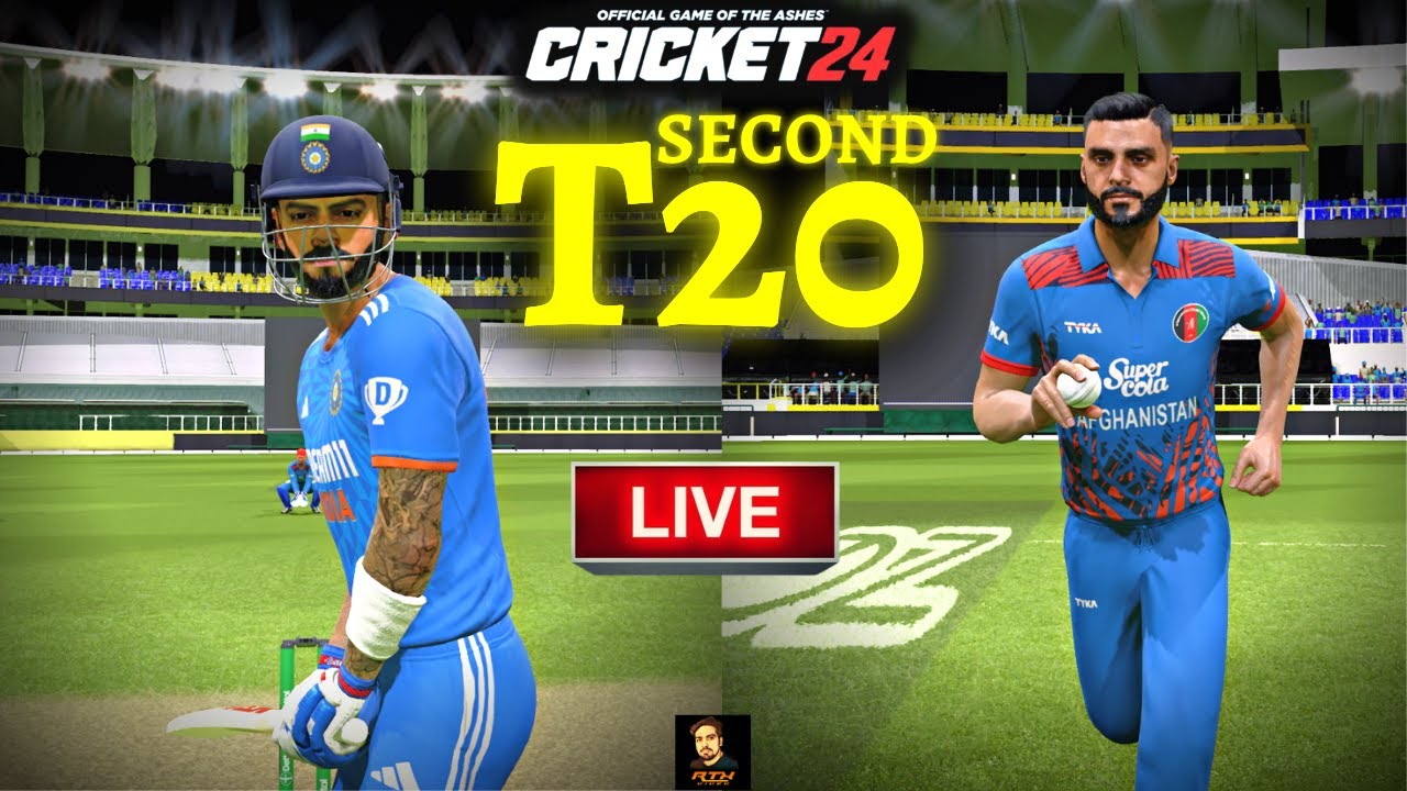 India vs Afghanistan 2nd T20 Match | Afghanistan Tour Of India 2024 | Cricket 24 Live | RtxVivek