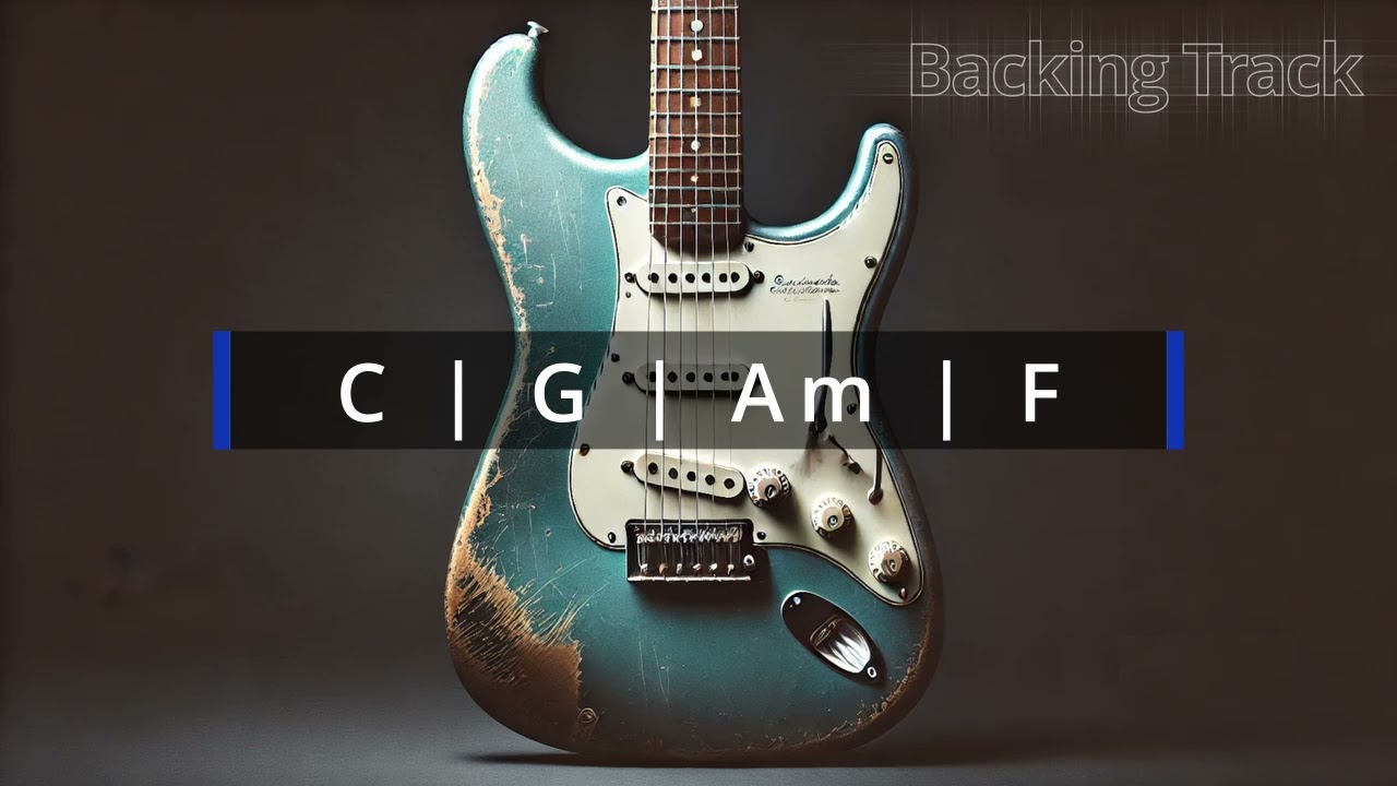 Pop Rock Backing Track | C Major | C G Am F | 70 BPM | Guitar Backing Track