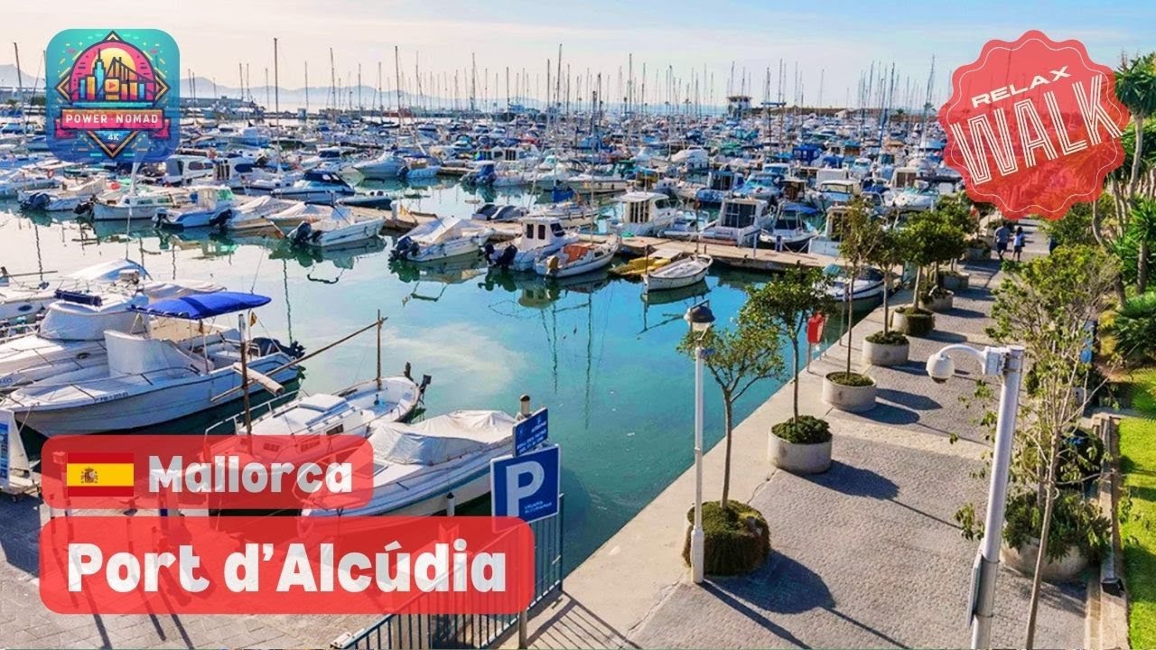 Mallorca 🇪🇸: PORT D'ALCÚDIA | Luxury Yachts & Sandy Beach Paradise 🚤🏝️ | May 2025 | 4K