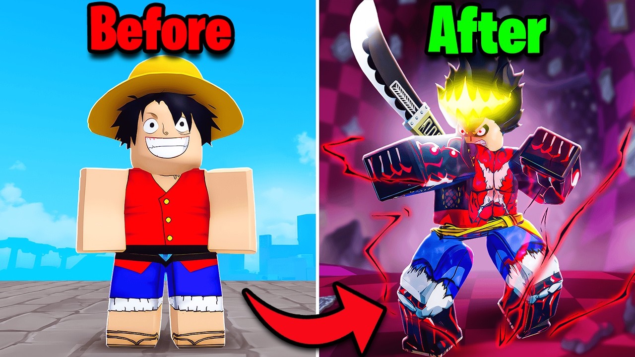Going From Noob To Max Level GEAR 4 LUFFY In Roblox Kings Legacy...