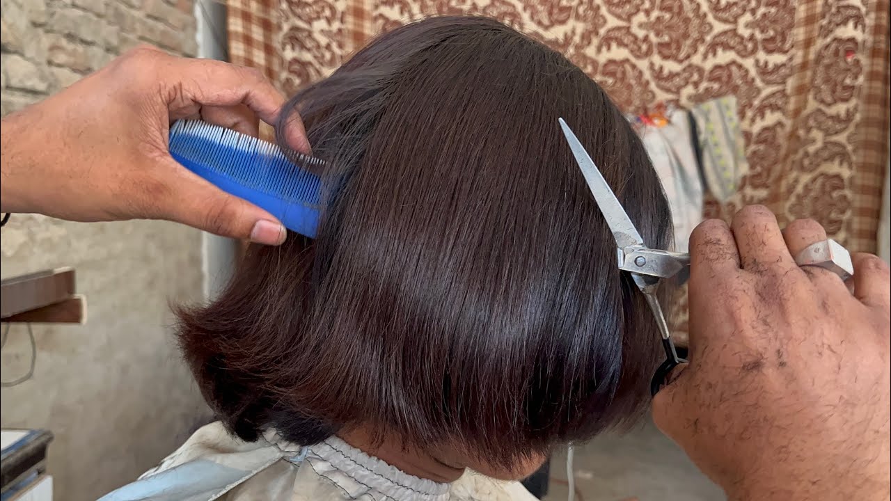 Long Silky Hair Transformation | Long  To Short Hair Cut #alihydersalon