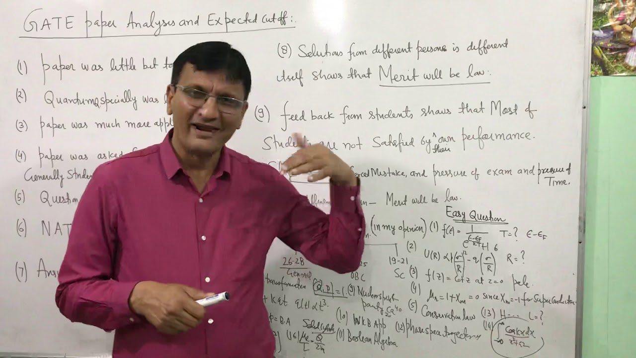 Gate paper analysis and expected cutoff 2019