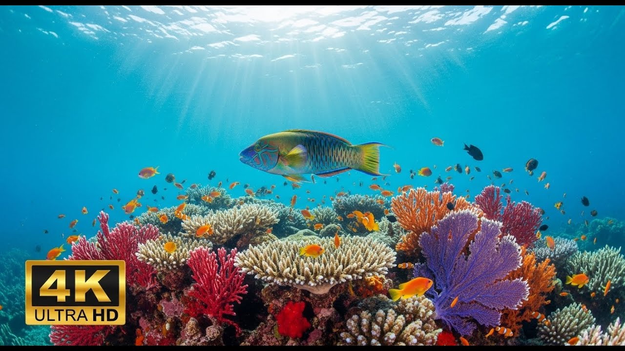 🐢 Ocean Life in 4K – Serene Aquarium View for Meditation, Yoga, and Sleep
