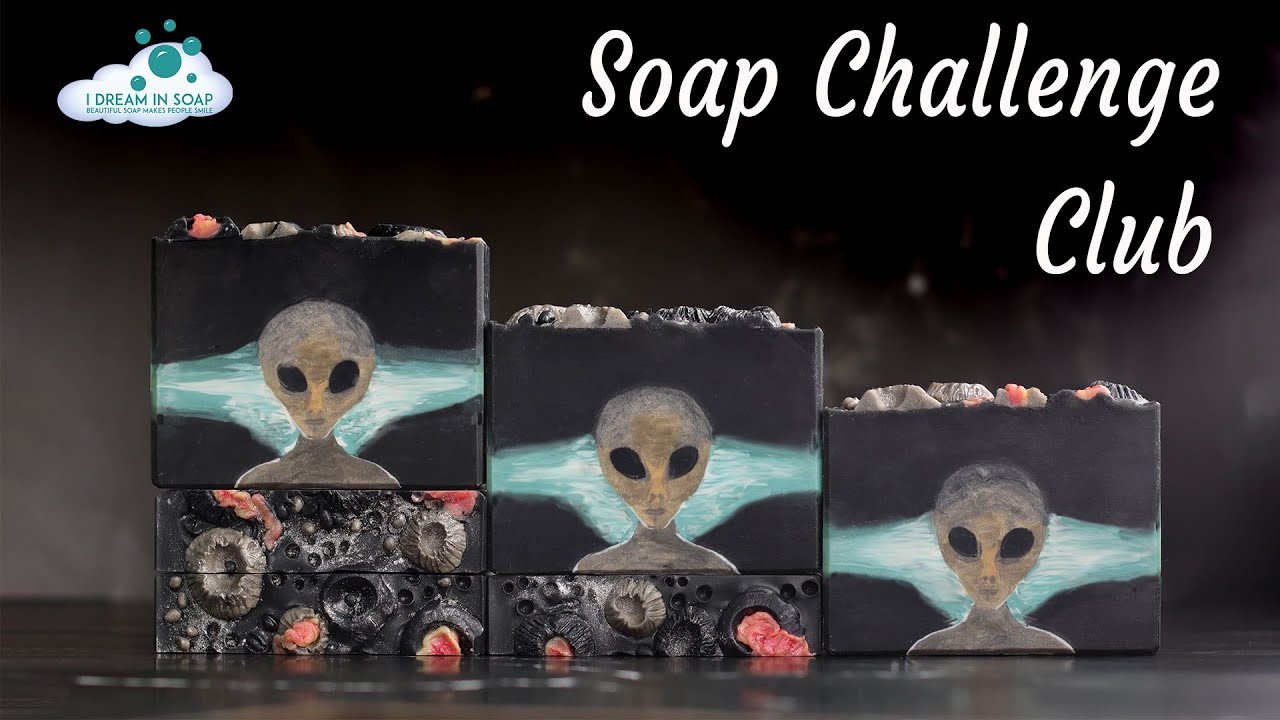 Soap Challenge Club, cold process soap making. Cowboys and Aliens Challenge. October 2022