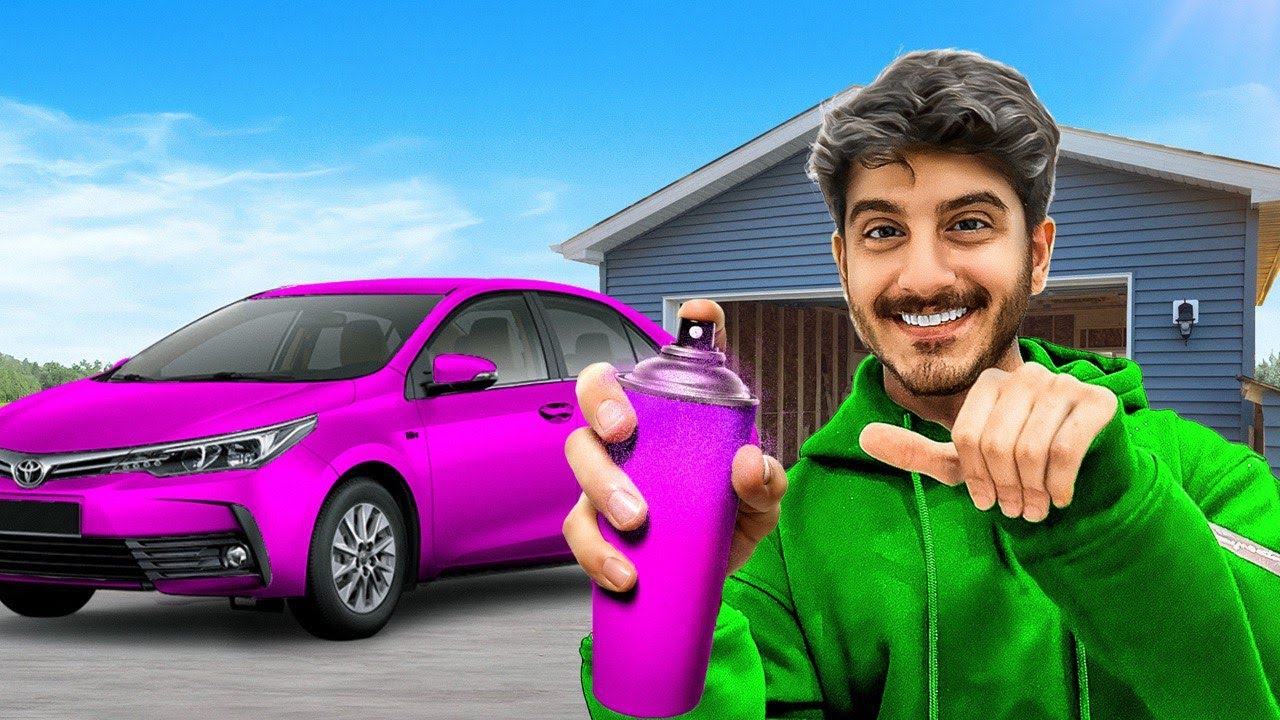 مقلبت فارس وغيرت لون سيارته 😂🔥 ! ( صدمته بالنهاية ) !