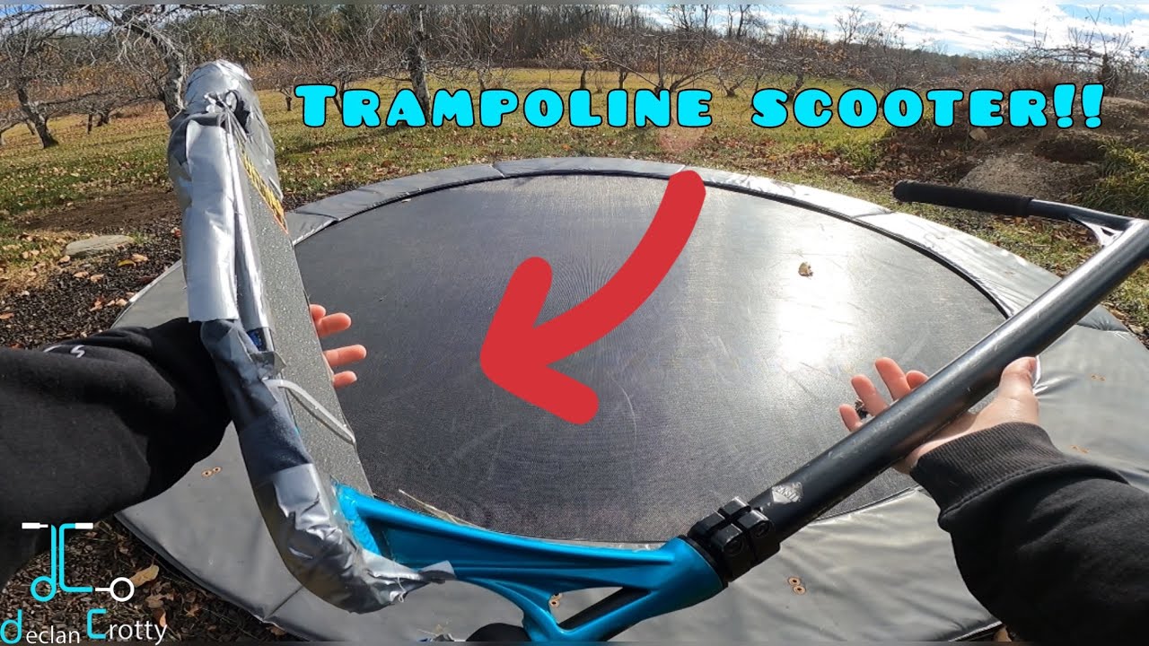How to make a trampoline scooter!!