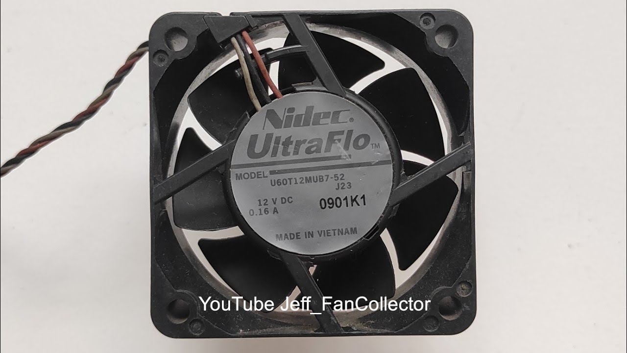 Nidec UltraFlo Fan U60T12MUB7-52 12V 0.16A 4600rpm 6025 3wire Made In China Projector Cooling Fan
