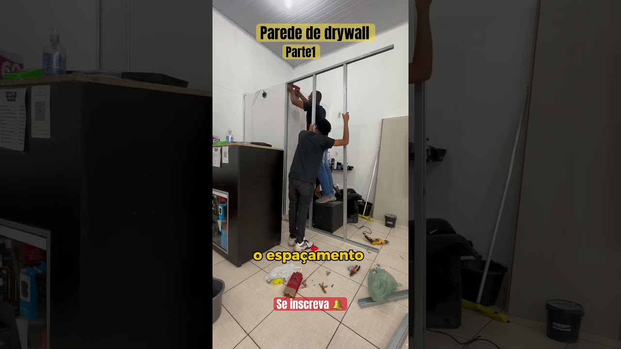 Como fazer uma parede de drywall parte 1 