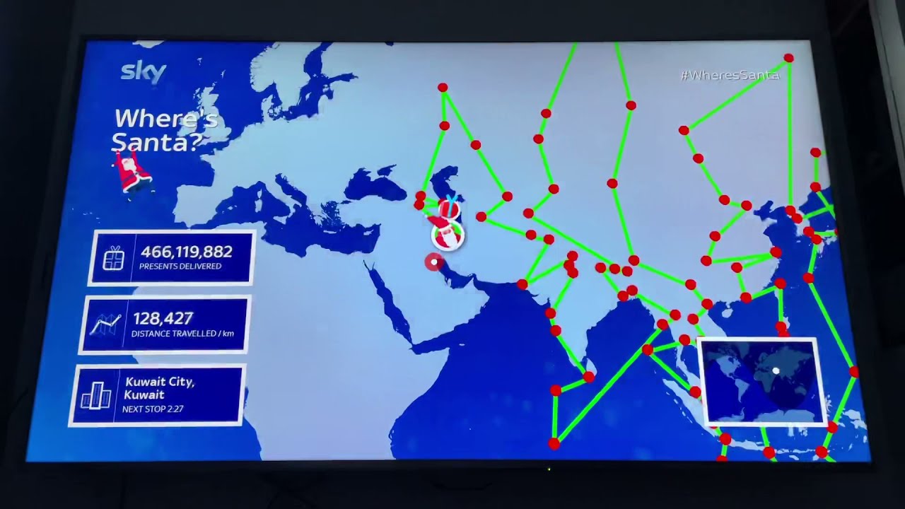 Sky Christmas Eve Page And Where’s Santa Tracker Sky Q and Sky+HD look