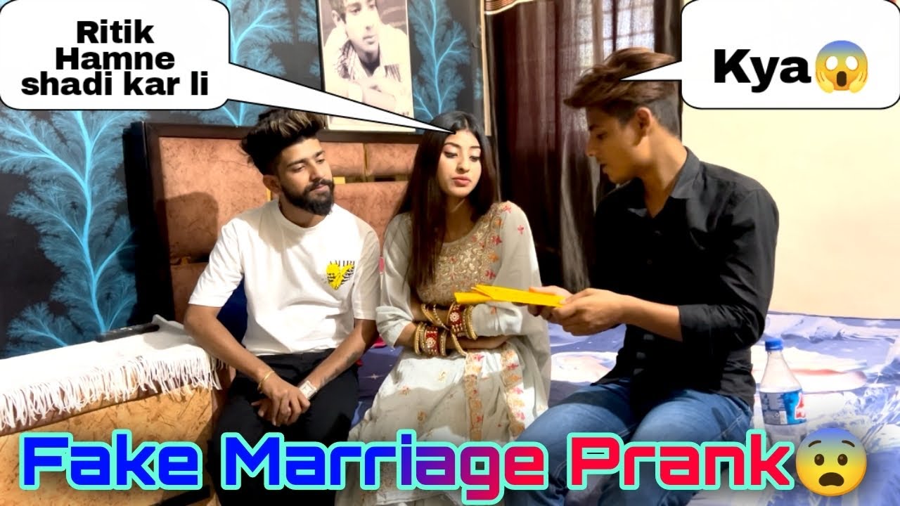 Fake marriage prank on bf 🥺[ritik maina sadi krli ]💔