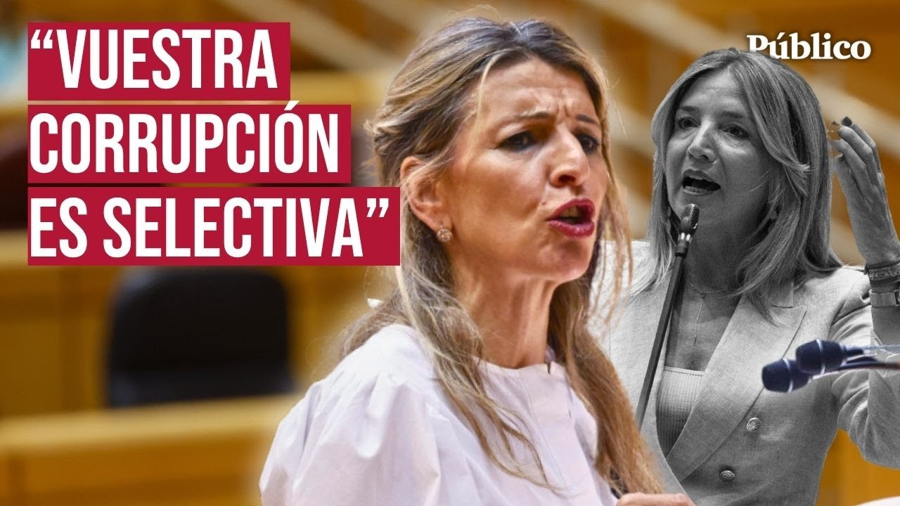 Yolanda Díaz retrata al PP: “Les importa un rábano la corrupción”