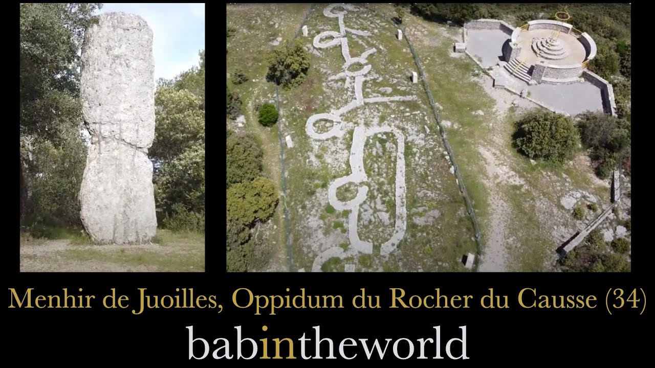 HERAULT - Menhir de Juoilles, Oppidum du Rocher du Causse, un jour d'épandages .... :(
