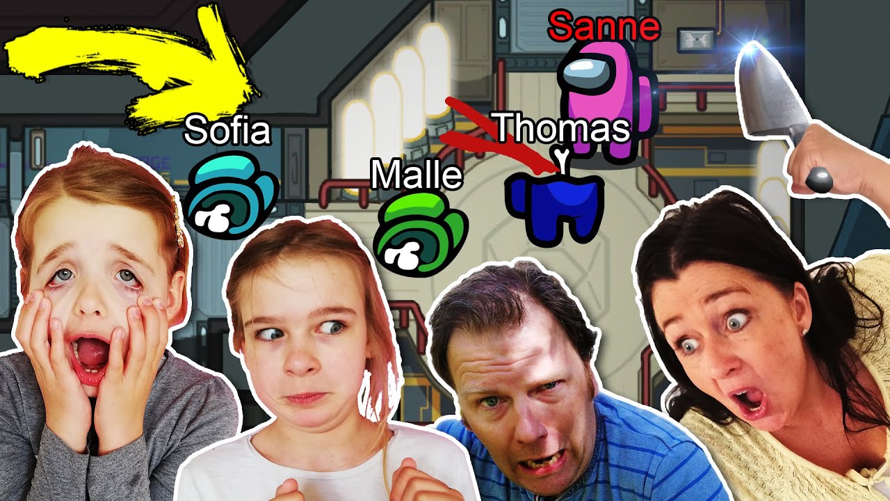 Among Us GEMMELEG med hele familien IGEN 🤣 MOR = en UBARMHJERTIG Imposter 🔪☠️