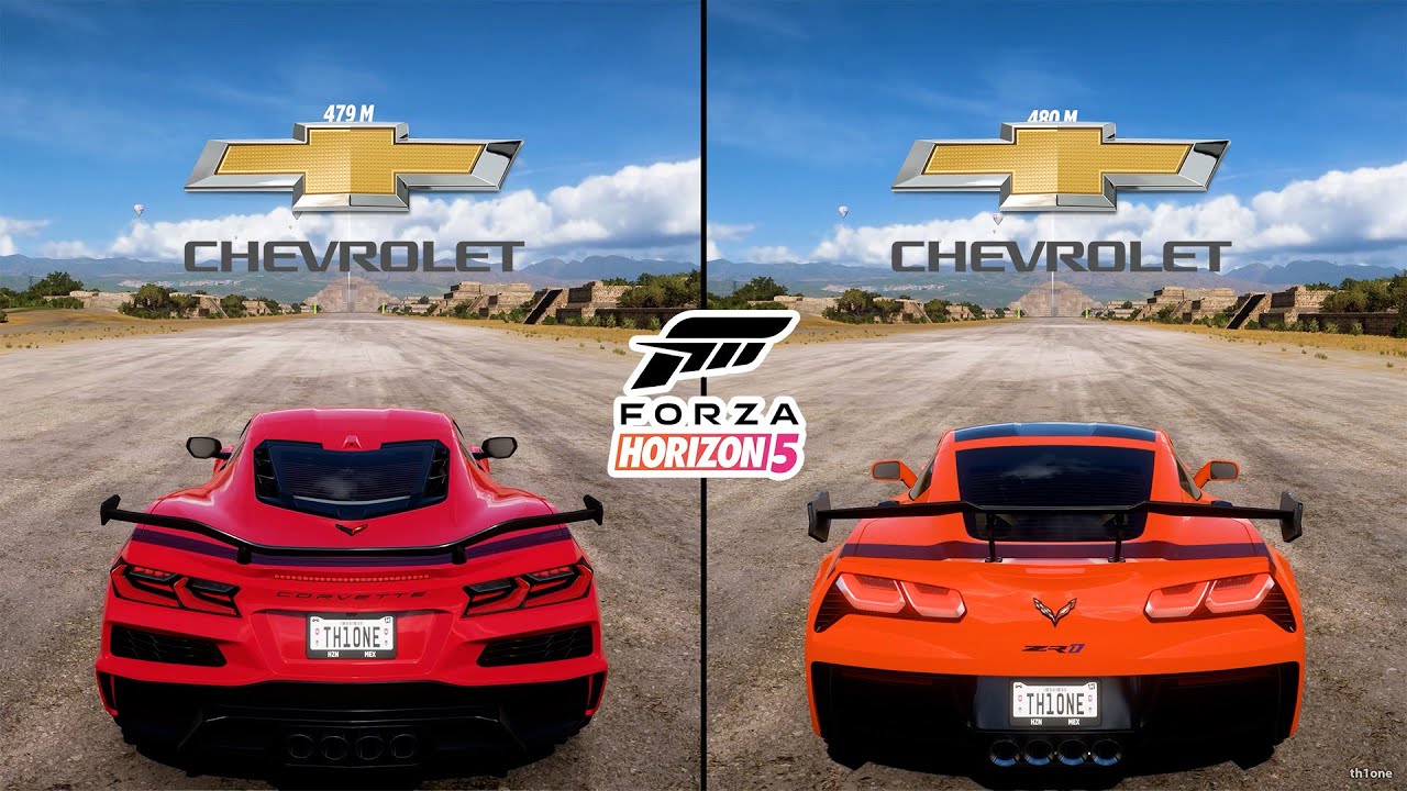 Forza Horizon 5 | Chevrolet Corvette Z06 2023 vs. Corvette ZR1 2019 Performance and Sound Comparison