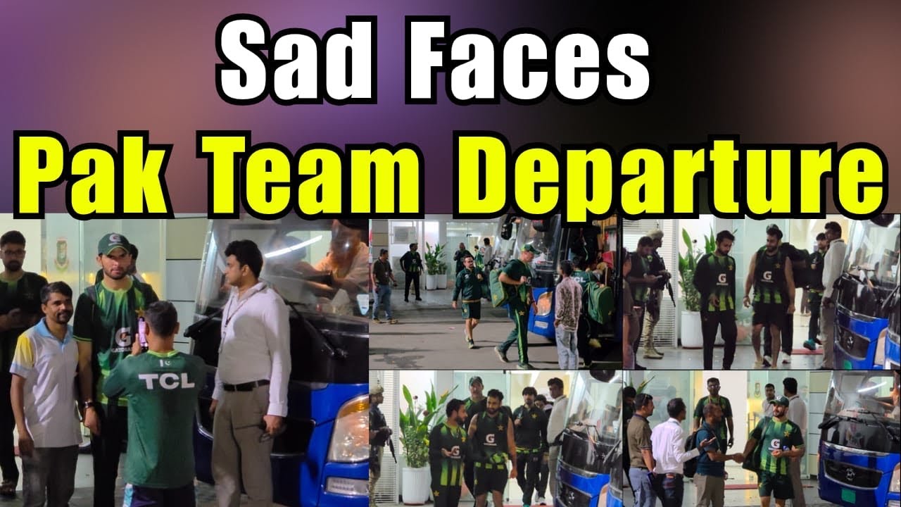 Sad Faces : Pak team departure from shere bangla stadium after 3rd odi against Bangladesh 