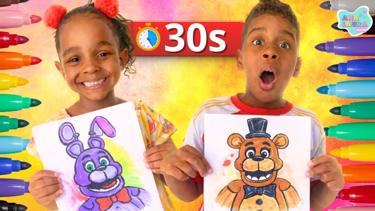 Desafio das Cores com Tempo Surpresa!! - Ana Laura Show