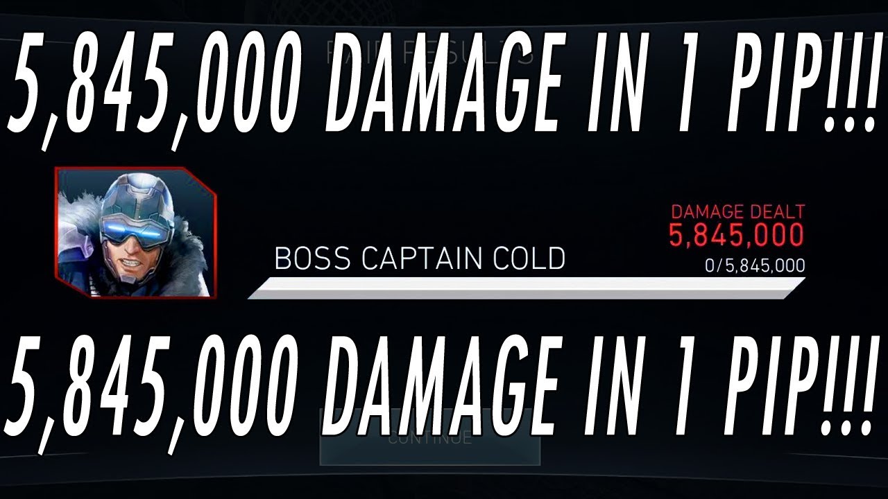 5,845,000 DAMAGE IN 1 PIP! RAID TIER 6 BOSS CAPTAIN COLD INJUSTICE 2 MOBILE GLITCH/BUG 5 MILLION DMG