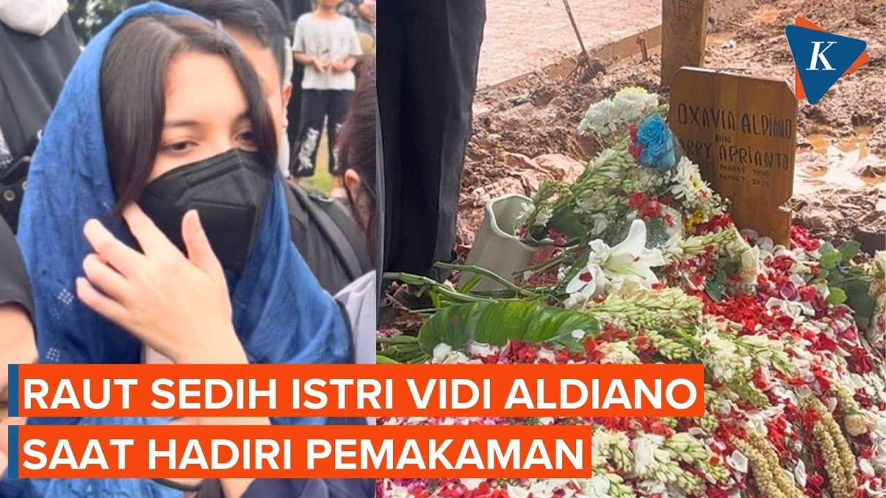 Wajah Sedih Istri Vidi Aldiano, Sheila Dara, Saat Hadiri Pemakaman