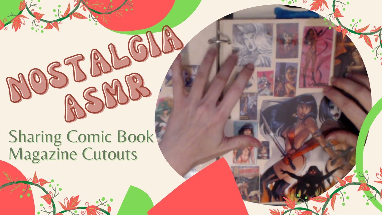 Nostalgia ASMR | Whispering, Tapping, Page Turning with Comic Book Cutout Collection