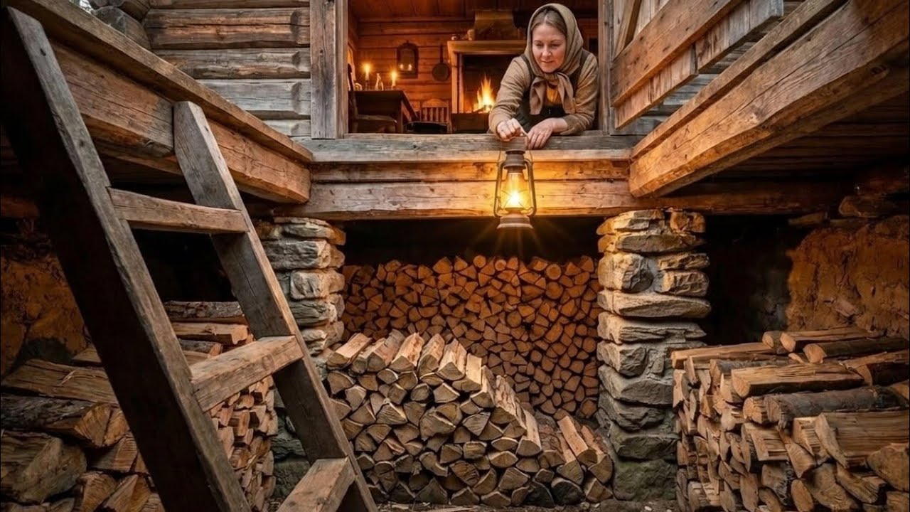 Ella Escondió un Cobertizo Bajo su Cabaña… y Así su Leña se Mantuvo Seca Todo el Invierno