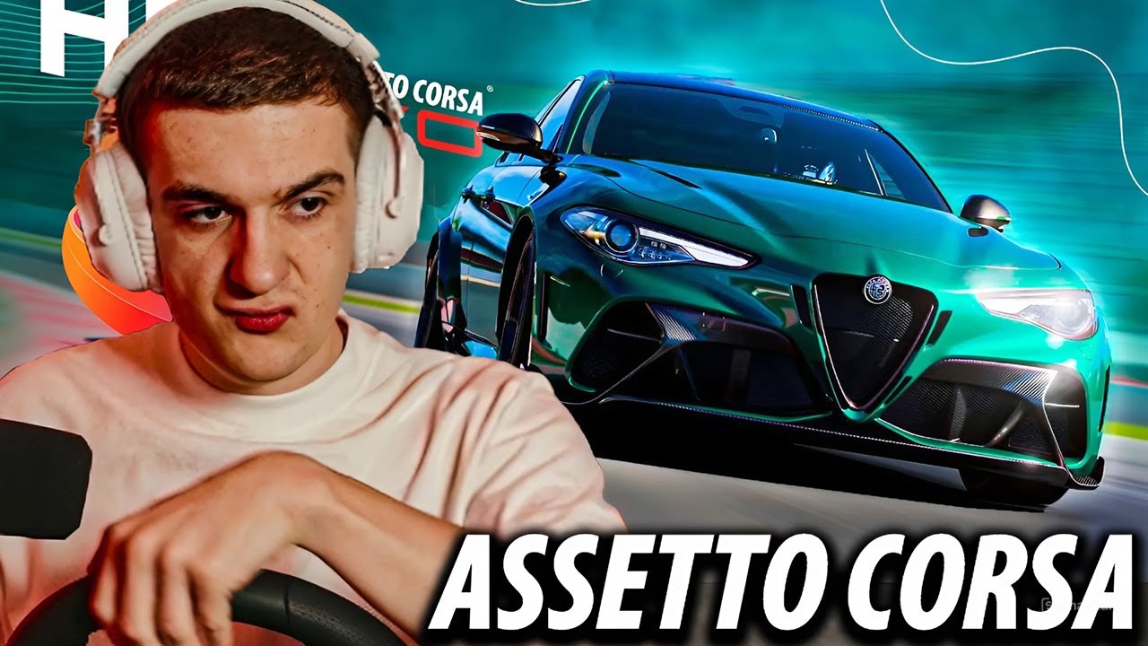 ЭВЕЛОН ШАШКИ В АССЕТО КОРСА / EVELONE ИГРАЕТ В ASSETTO CORSA НА РУЛЕ