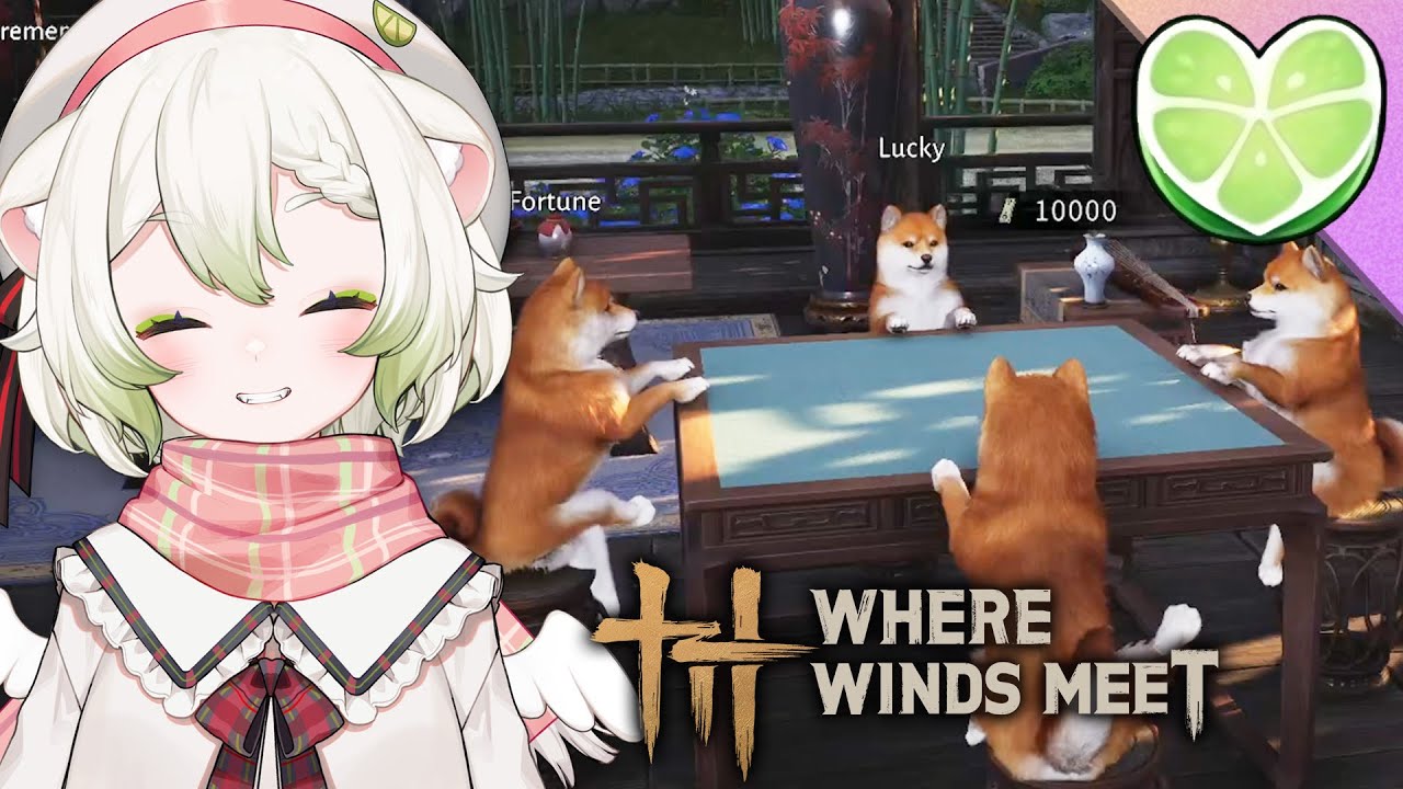 Dogs playing Mahjong || Laimu Plays Where Winds Meet (PART 3)