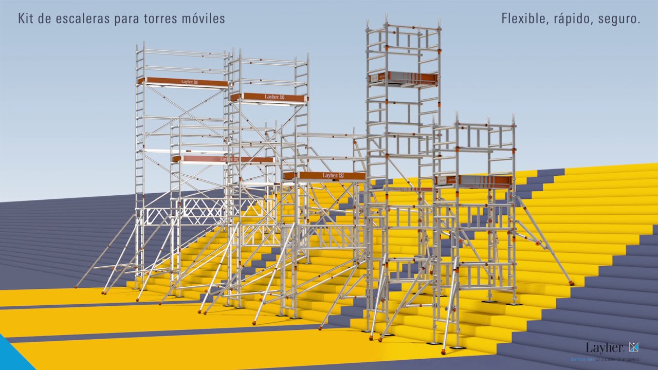 Layher: torres móviles para escaleras