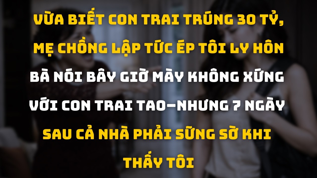 Chồng Trúng 30 Tỷ, Mẹ Chồng Liền Đuổi Tôi Và Bắt Ký Đơn Ly Hôn– Một Tuần Sau Họ Câm Nín Khi Nhìn Tôi