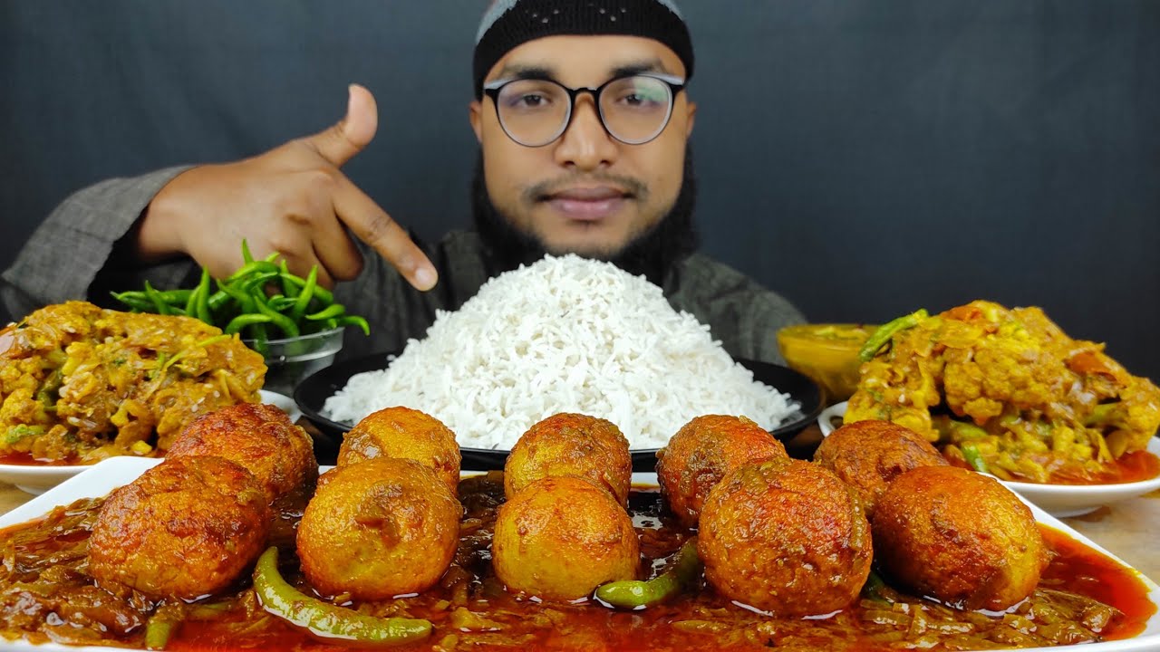 10 EGGS CURRY AND WINTER  SPECIAL CAULIFLOWER WITH RICE, EATING SHOW, MUKBANG FOOD SHOW