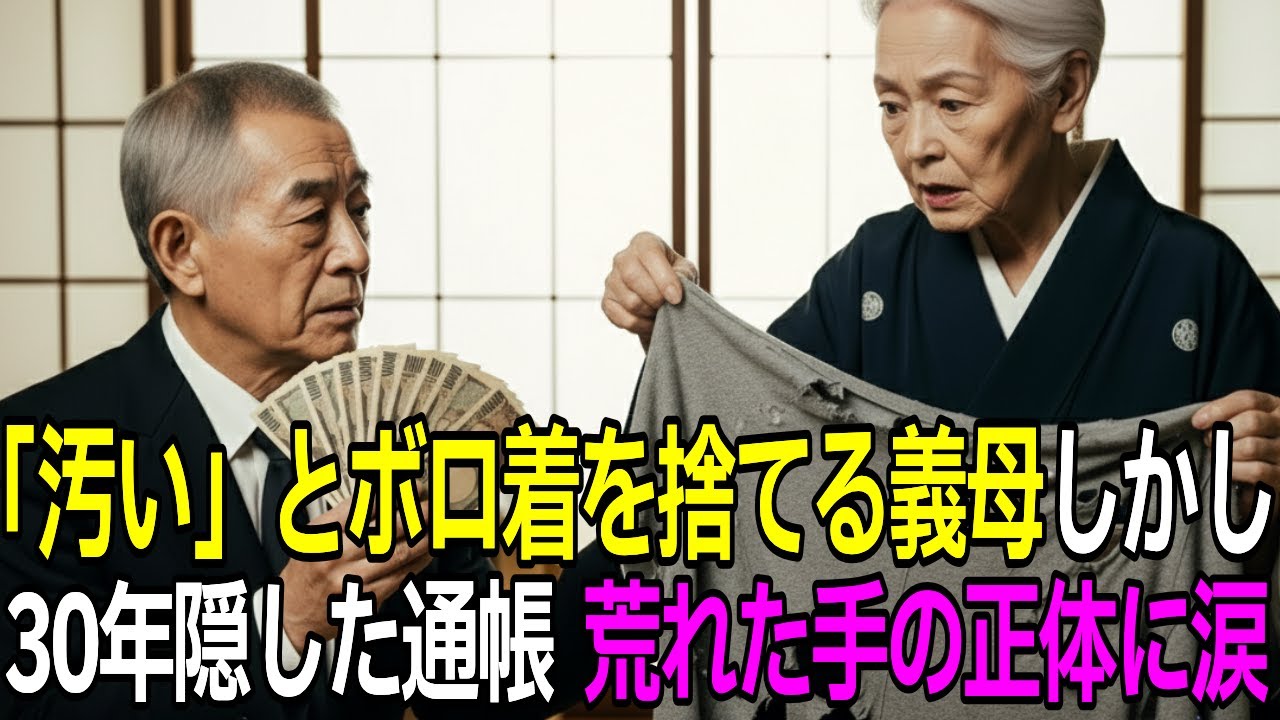30年着倒した穴だらけの肌着…亡き妻をバカにした義母が絶句した衝撃の真実と、荒れた手の正体に涙が止まらない【感動する話】【朗読】
