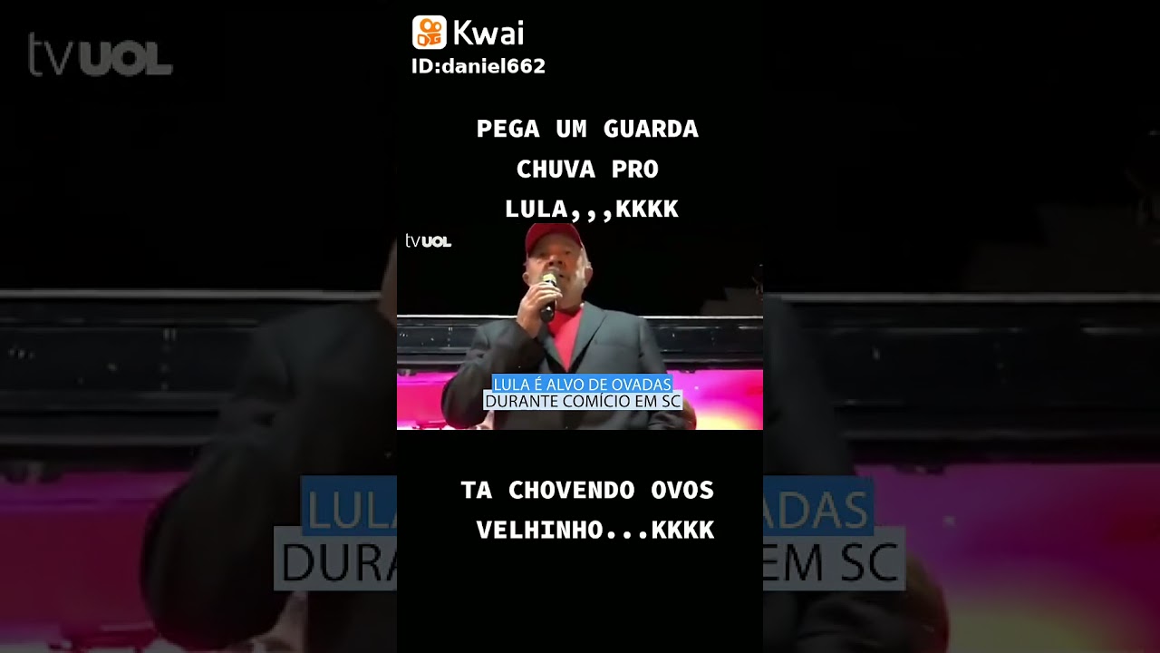 povo jogando ovo no Lula