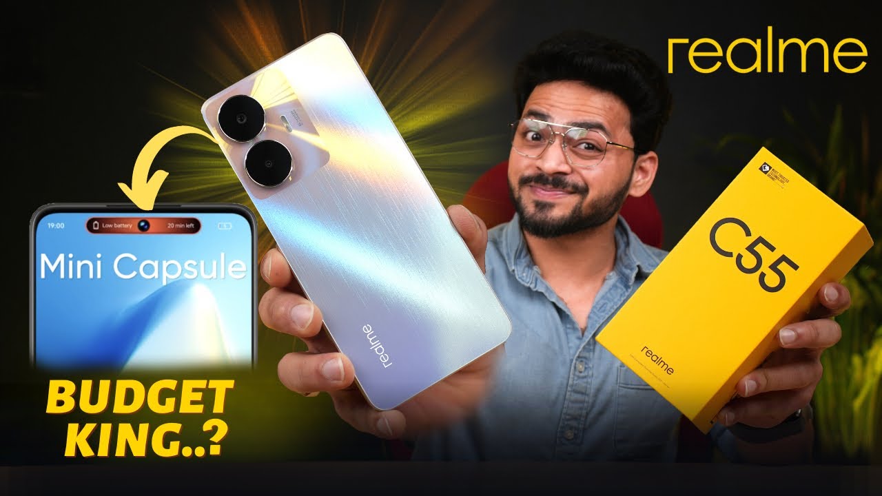 Realme C55 Unboxing & Review 🔥| Budget King ? With Mini Capsule 💊 | At Rs 9999/- Only 🤩