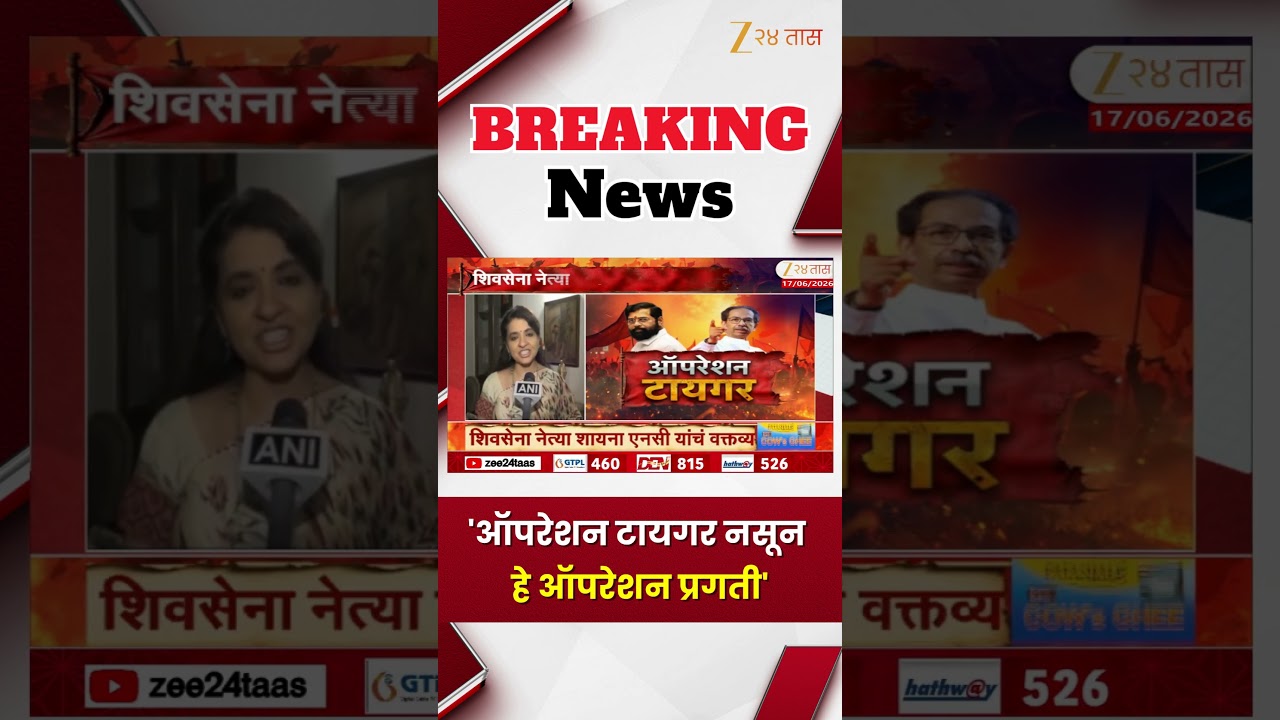Shiv Sena | 'ऑपरेशन टायगर नसून हे ऑपरेशन प्रगती' | Zee24Taas