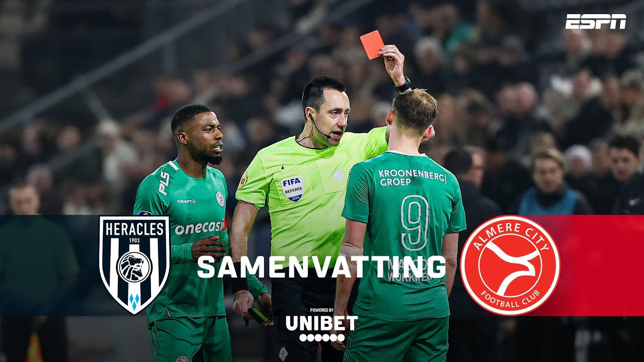 🟥 DISCUTABEL ROOD voor smaakmaker Thomas Robinet! 😱 | Samenvatting Heracles Almelo - Almere City