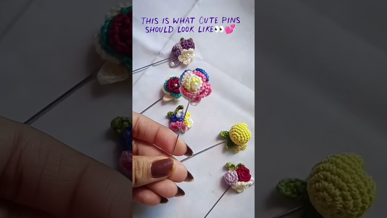 crochet flower cute brooch 
