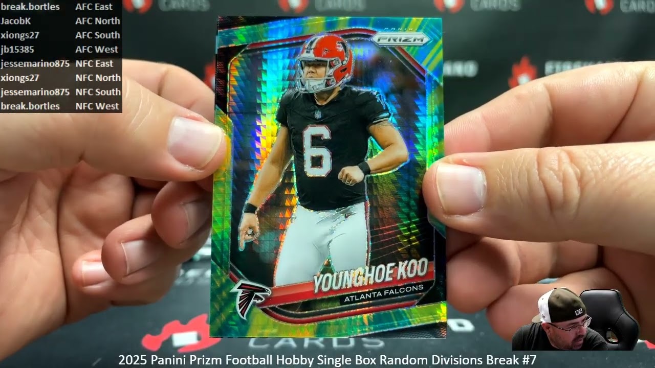 2/14/2026 2025 Panini Prizm Football Hobby Single Box Random Divisions Break #7