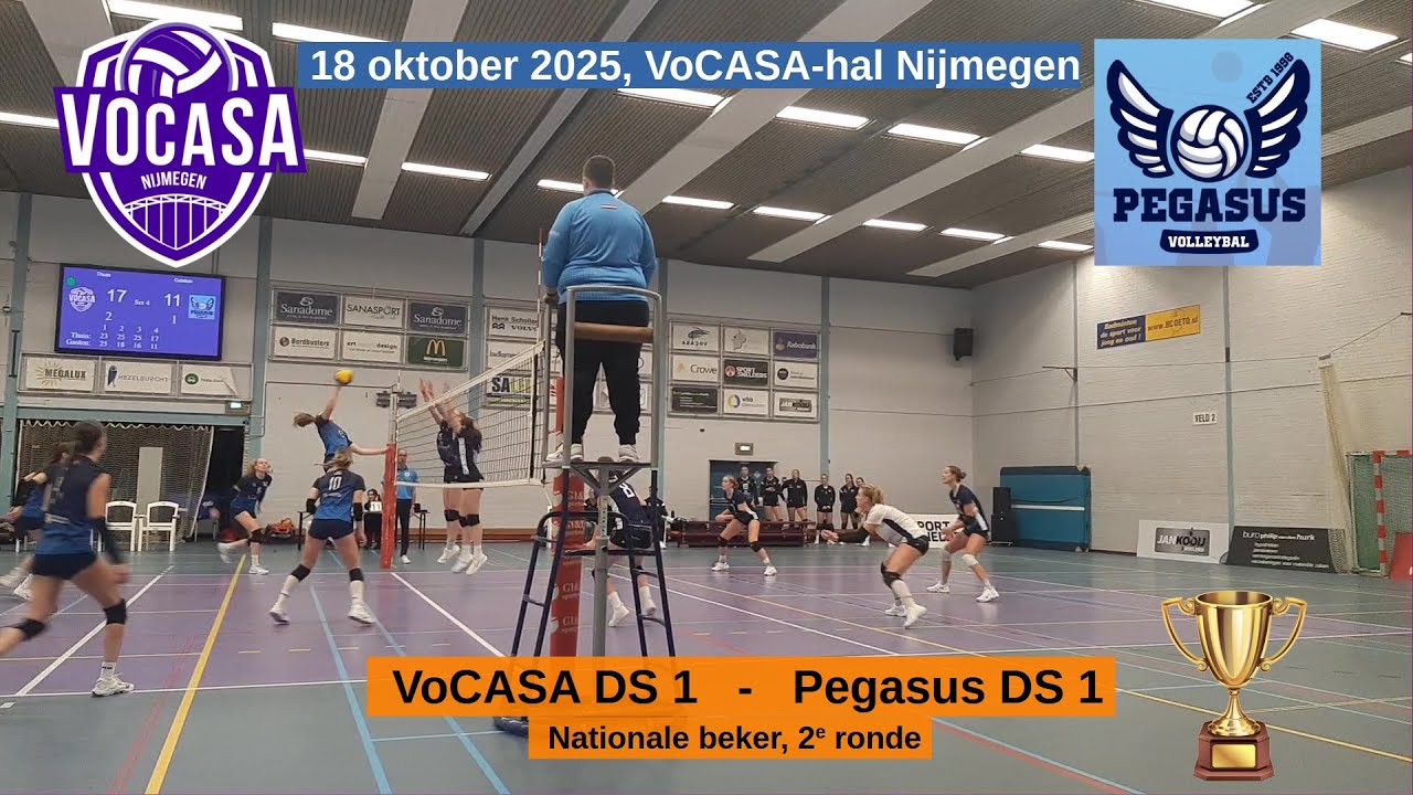 18 okt 2025 Bekerwedstrijd VoCASA D1-  Pegasus D1, Dames Volleybal