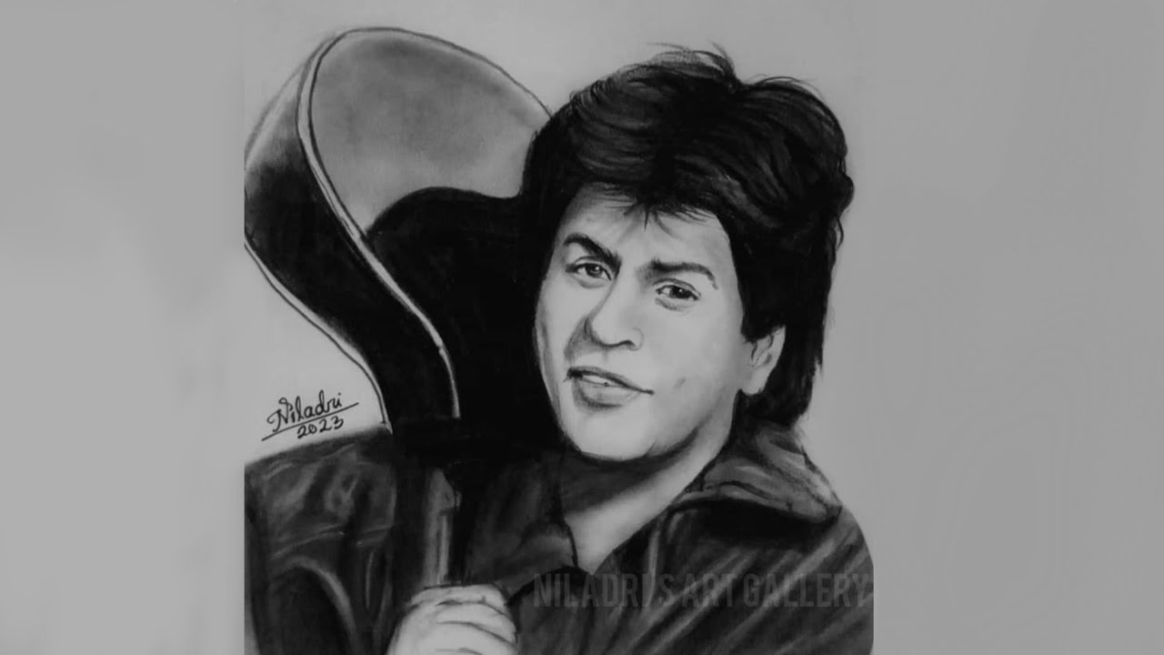 Pencil Sketch of Shah Rukh Khan || Very easy😱 Art by #niladrisartgallery  #sketch