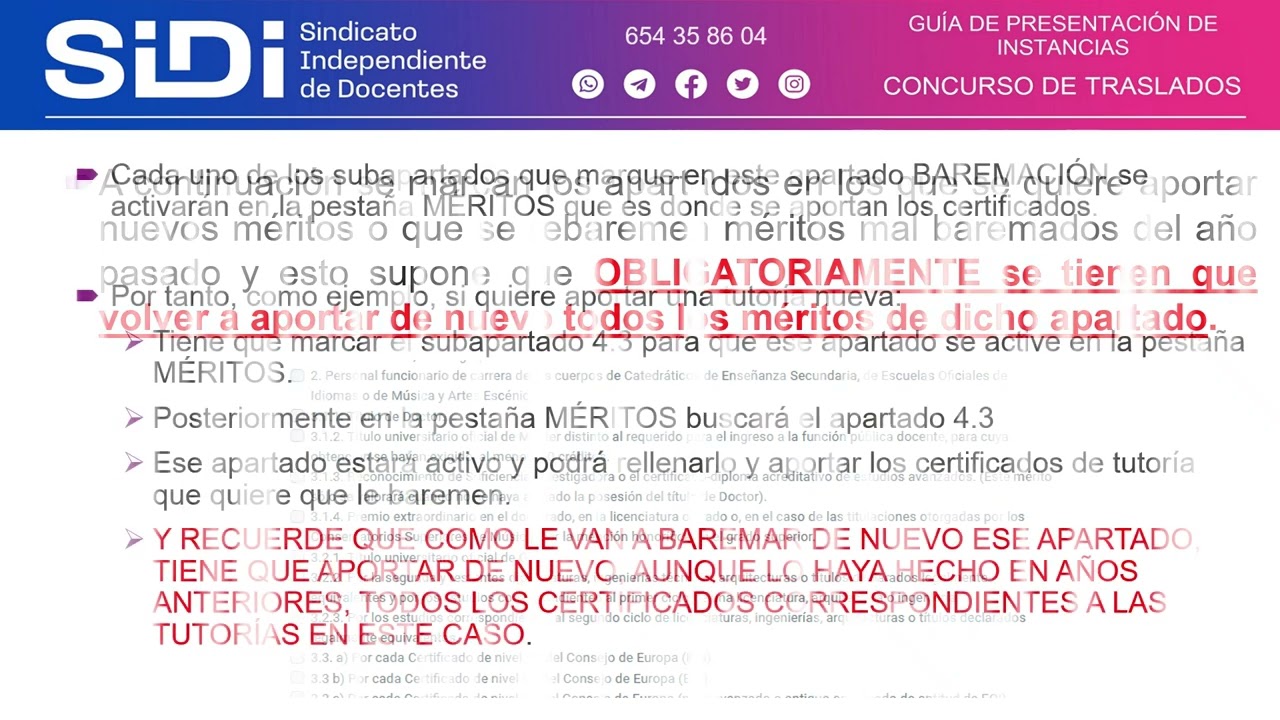Tutorial 2 2025 ConcursoTrasladosFUNCIONARIOS QUE SI APORTAN MERITOS O TIENEN MERITOS QUE SUBSANAR