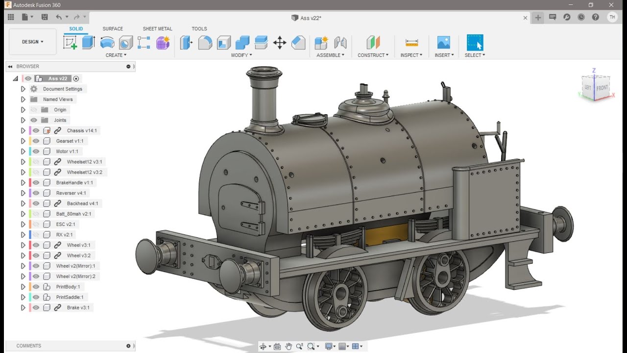 Boulton's Contractor 0-4-0 CAD Timelapse