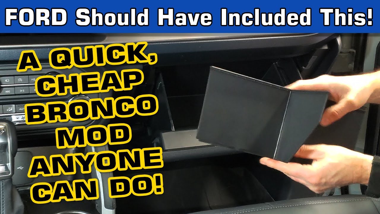 Ford Bronco 2023 Glove Box Organizer Storage Insert Accessories ☺️ Unboxing, Install, and Review