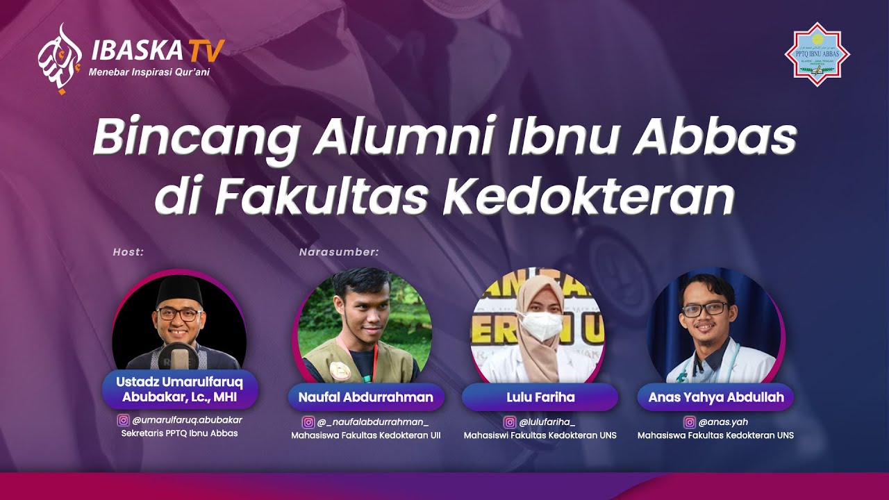PODCAST BINCANG TOKOH | CALON DOKTER MUDA ALUMNI IBNU ABBAS