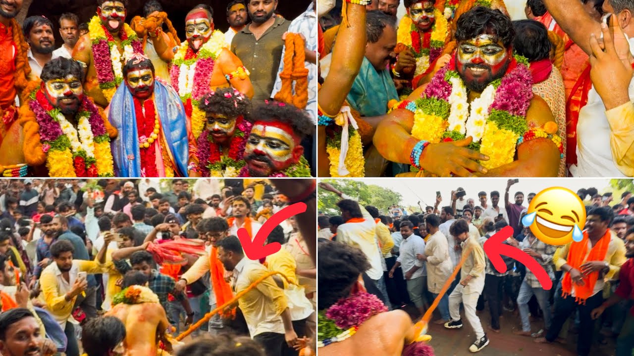 Potharaju Beating Went Wrong🤣 At Golconda Bonalu 2026 | Potharaju Beating Video | Bonalu 2026 Videos