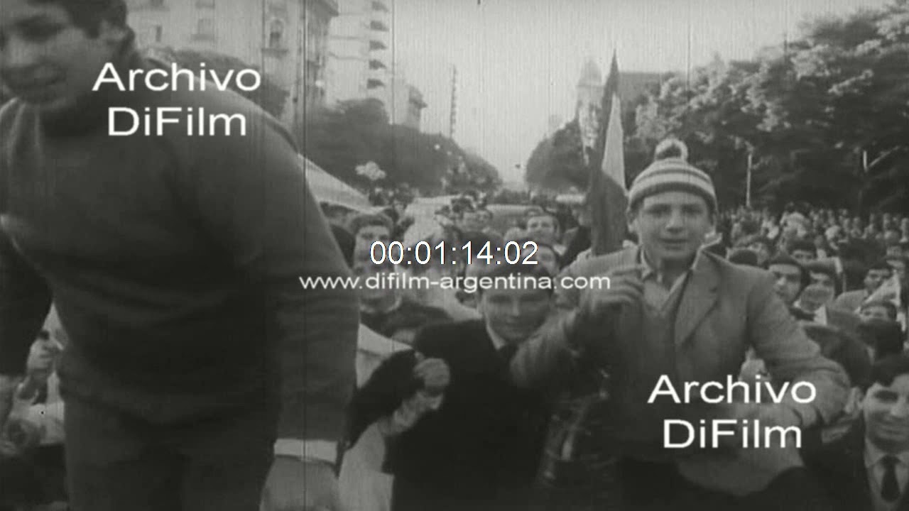 Festejos Hinchas Estudiantes de La Plata gana Copa Intercontinental 1968