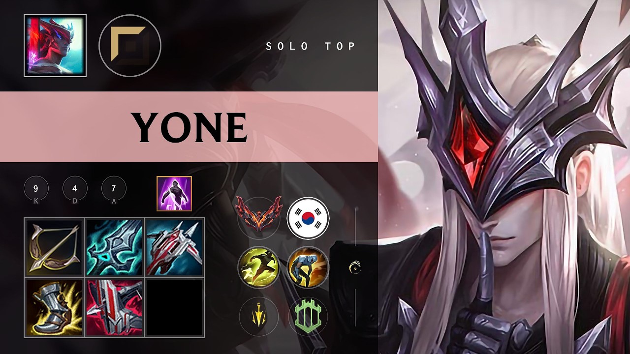 Yone Top vs Vayne - KR Grandmaster Patch 26.09