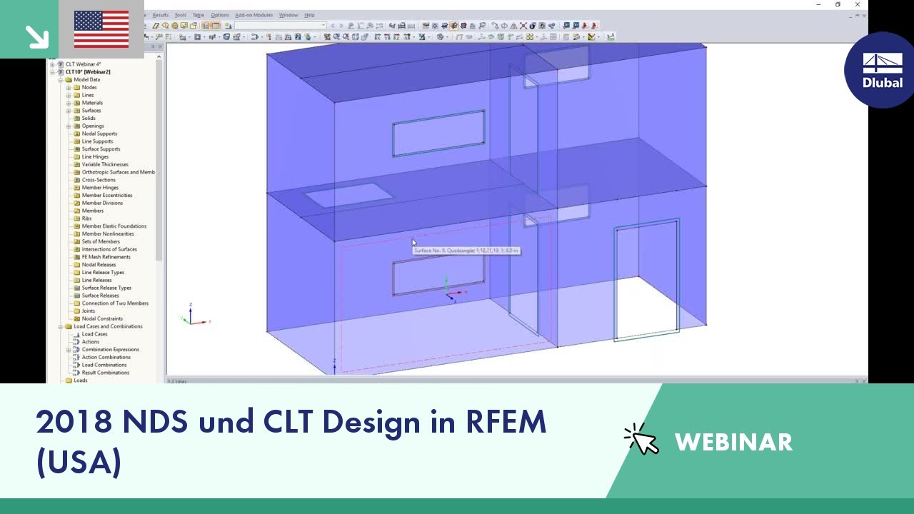 [EN] Webinar: 2018 NDS und CLT Design in RFEM (USA)