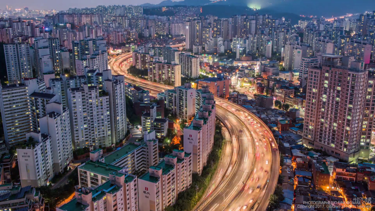 서울의 하루 타임랩스(A day in seoul timelapse)