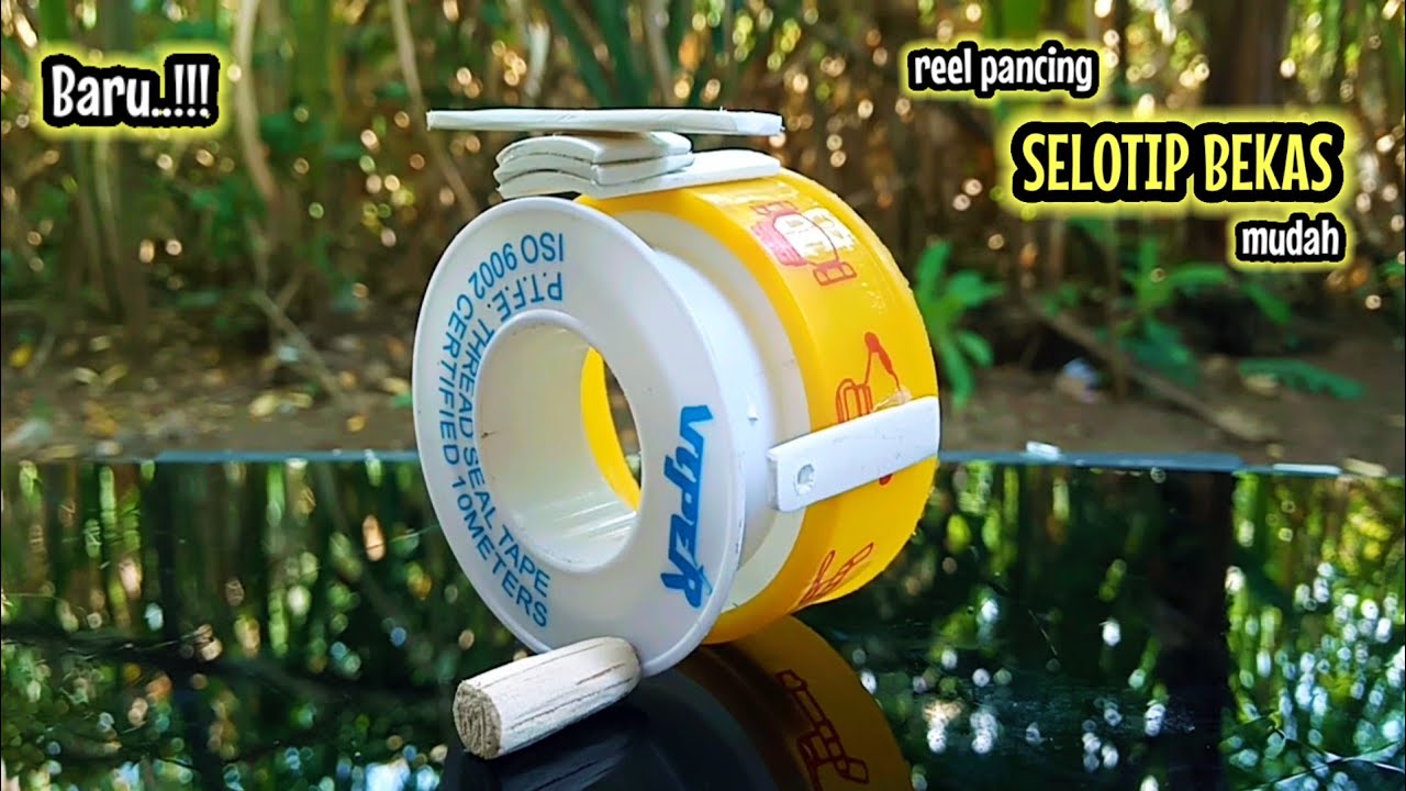Cara Membuat Reel Pancing Dari Selotip Bekas Terbaru | fishing reel from used goods