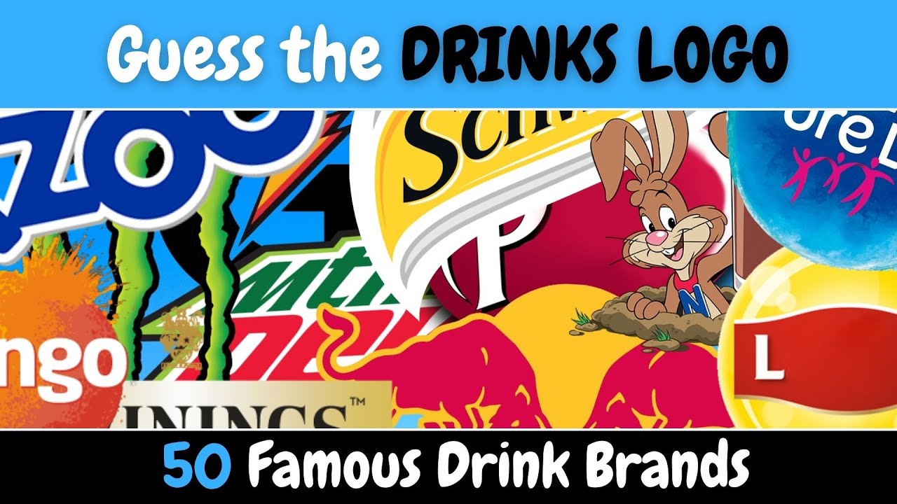 Guess the Drinks Logo in 5 Seconds | 50 Famous Drink Brands | Logo Quiz