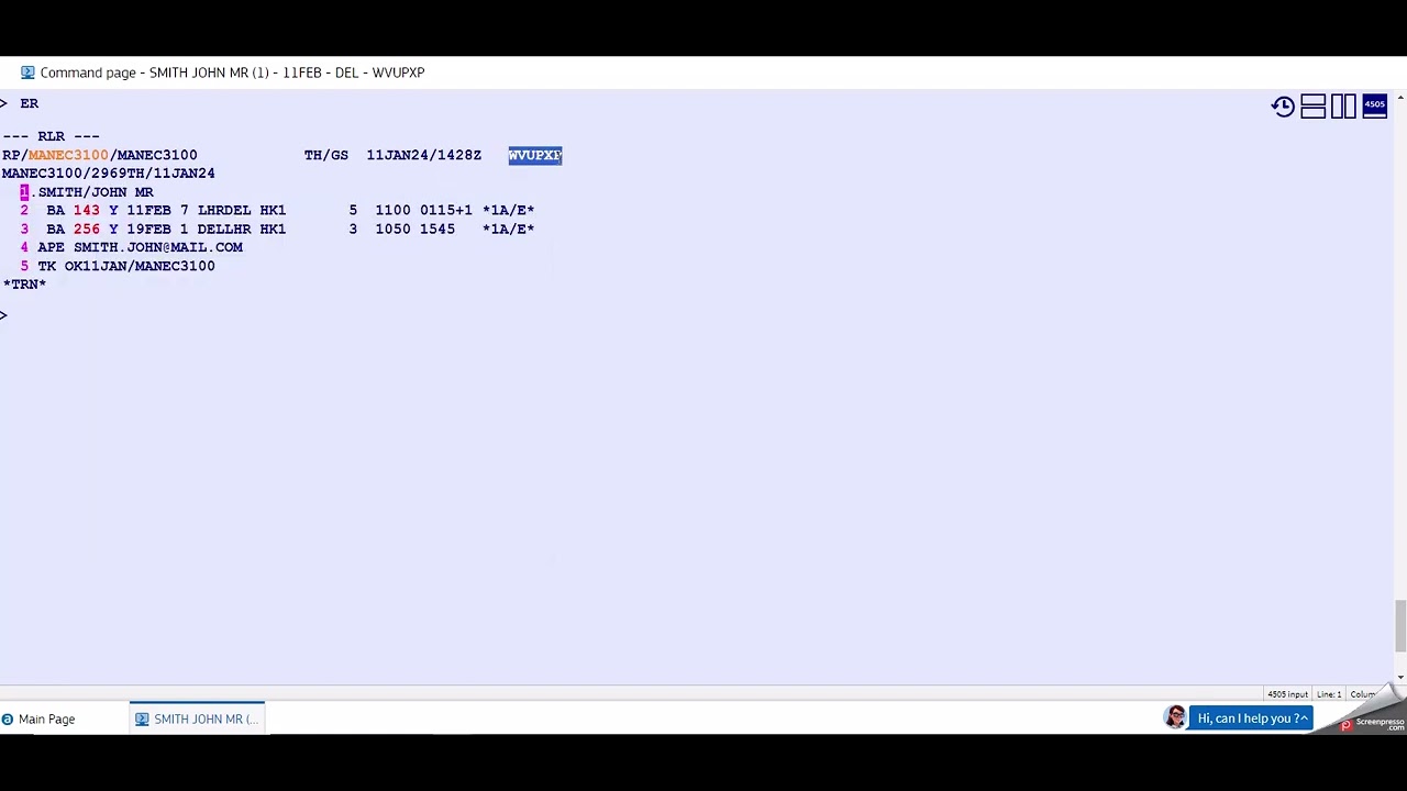 AMADEUS GDS CREATING A PNR